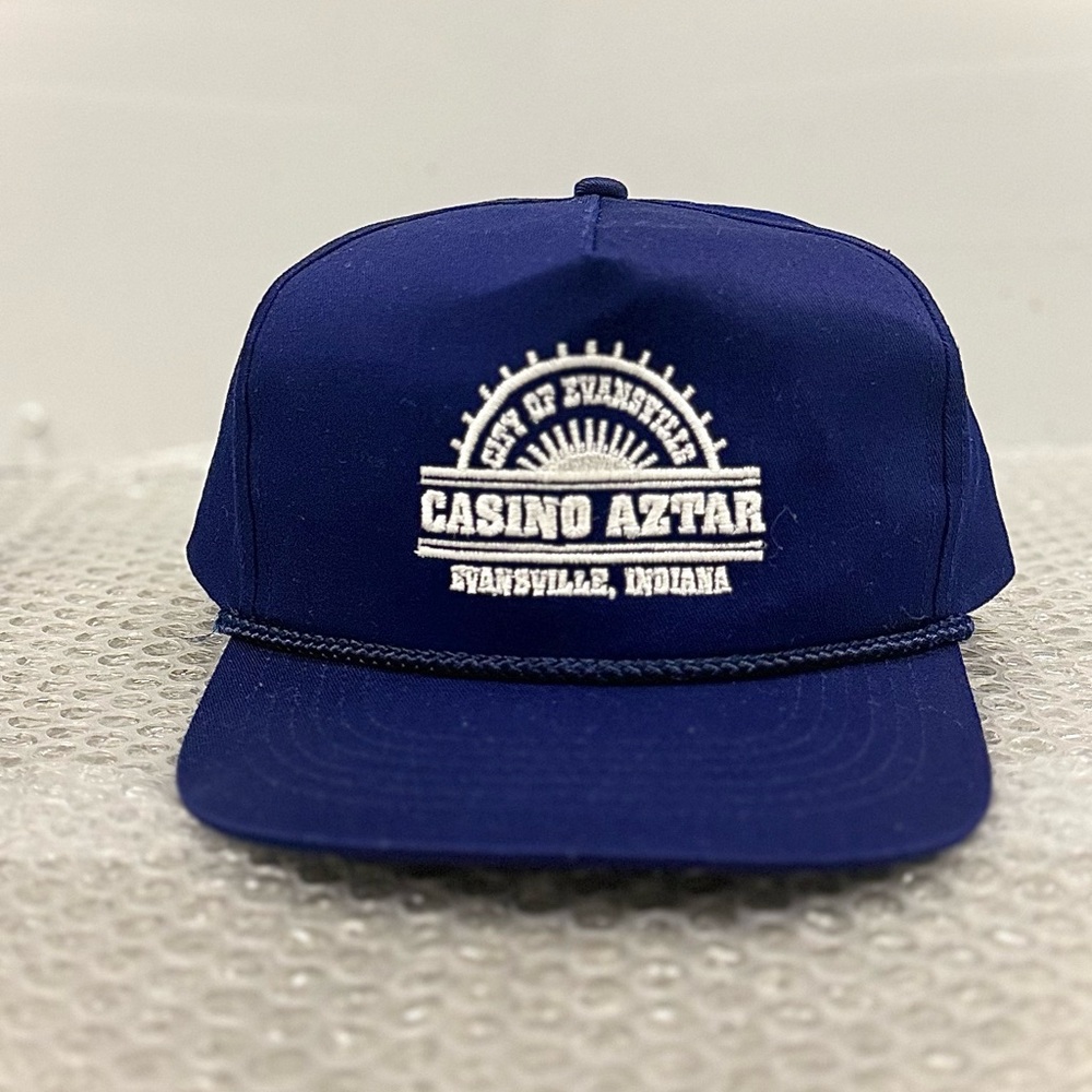 Vintage Blue Casino Aztar SnapBack Hat 90’s R.C.C NWOT